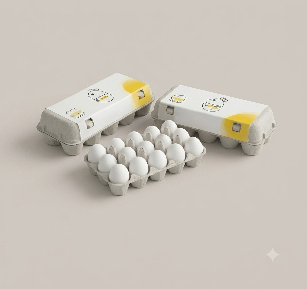 Premium White Shell Eggs Packaging